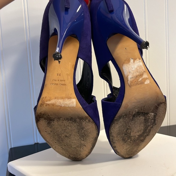 Barney’s Co Op Purple/Indigo Suede Sandals, Sz 39 - Picture 8 of 8